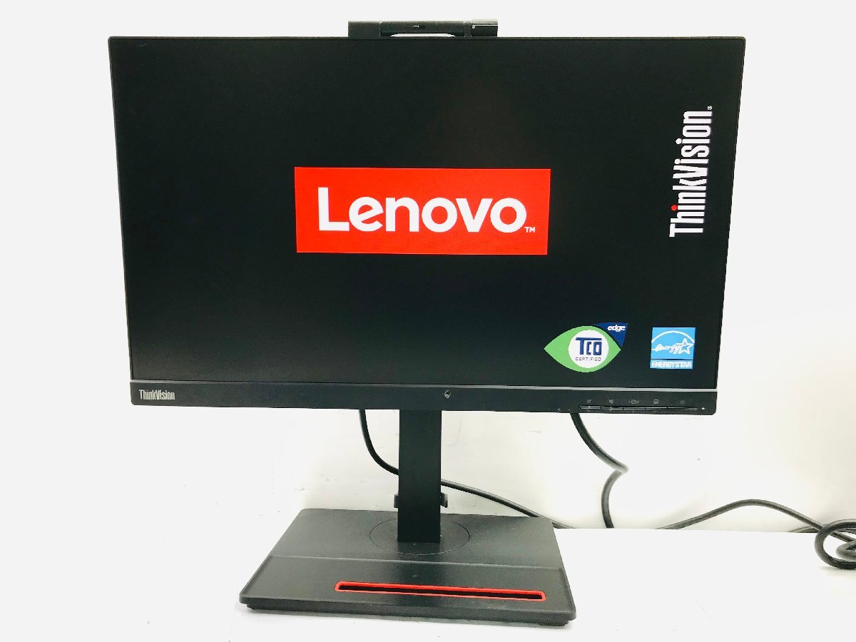 中古動作品　Lenovo ThinkVision T22v-20　21.5インチ 黒 モニター ディスプレイ