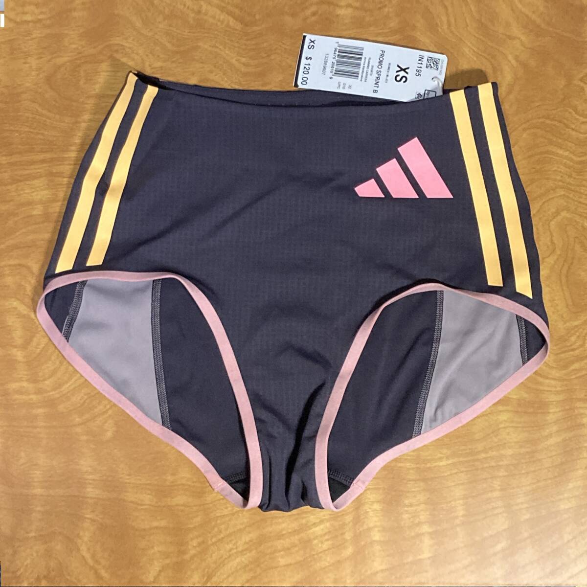 新品「adidas」スプリント レーシングショーツ　海外/XS 日本Mサイズ パープル系/陸上競技/ブルマ/インポート/コスプレ/コンペ