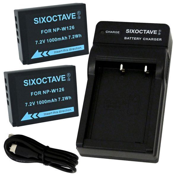NP-W126S NP-W126 FUJIFILM 互換バッテリー 2個と充電器（USB充電式） BC-W126S BC-W126　HS35EXR X-A3 X-E3 X-M1 X-Pro3 X-T3 X100F X-H1