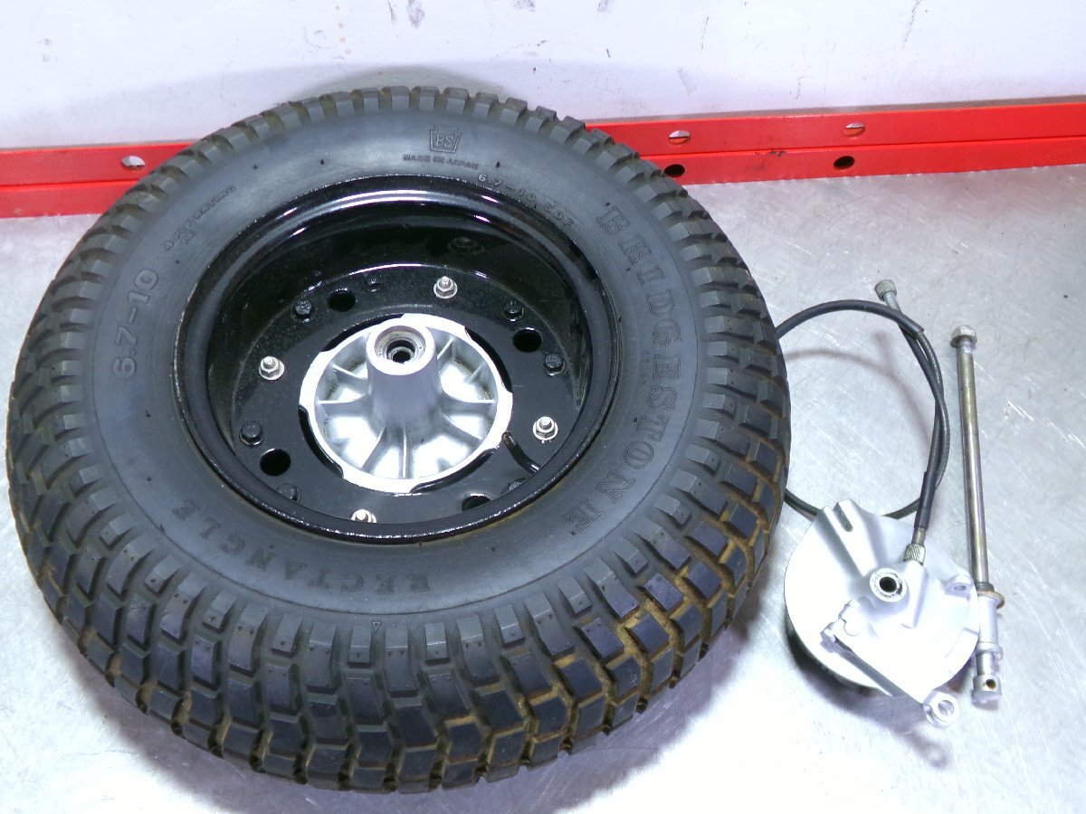 実動 バンバン90 RV90-416**フロントホイール&ハブ&ドラム＆シャフト&メーターケーブル/始動動画有/12