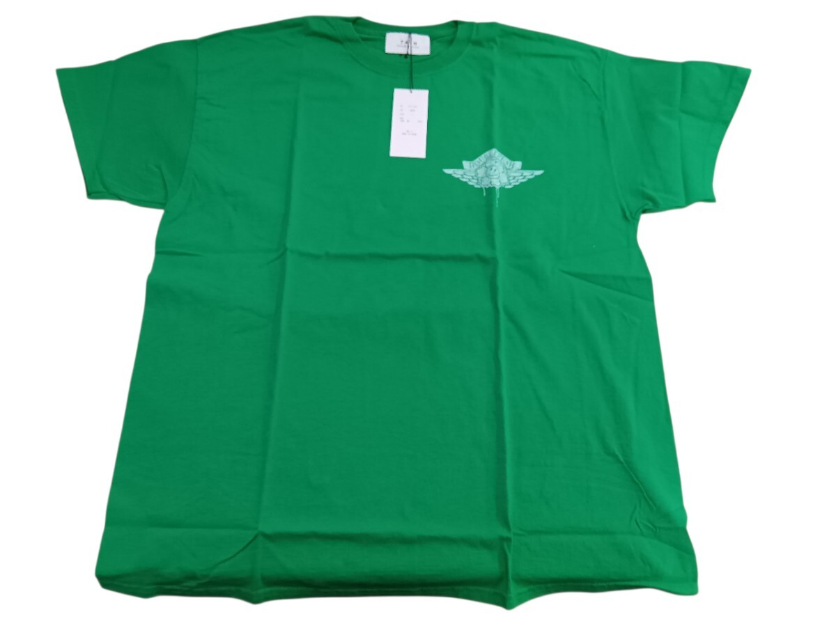 【タグ付き未使用】タインダブルプッシュ TAIN DOUBLE PUSH グリーン Tシャツ 半袖 Lサイズ