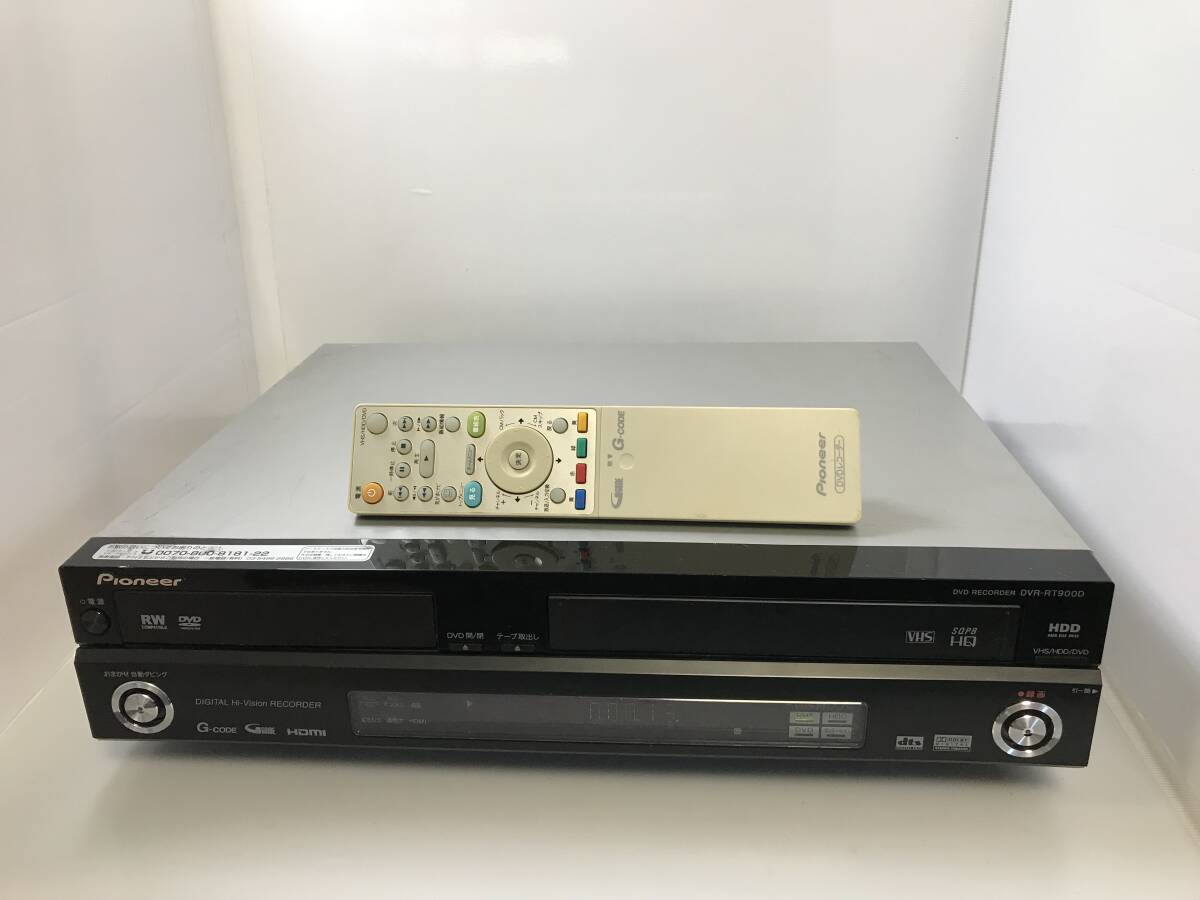 パイオニア VHS一体型 HDD/DVDレコーダー DVR-RT900D 純正リモコン付き　中古品R78
