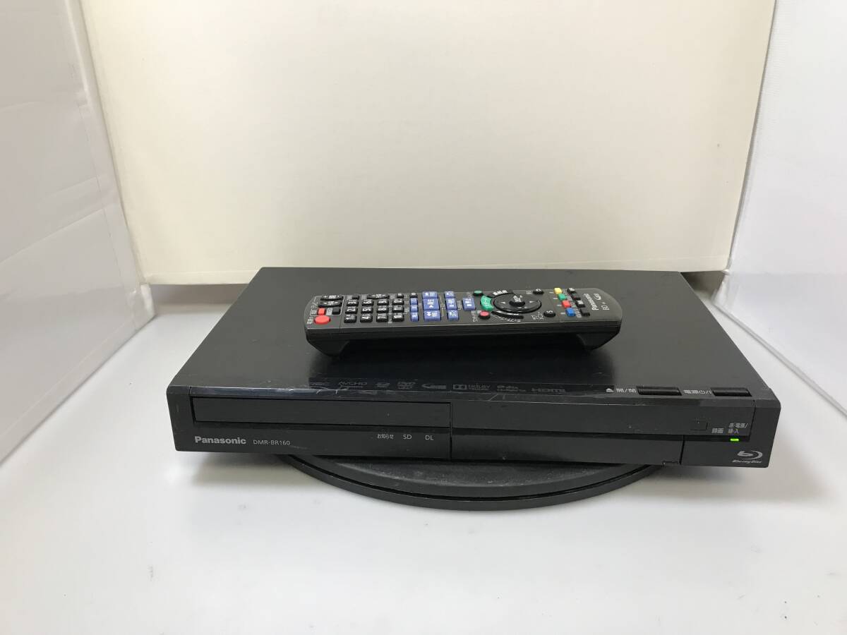 パナソニック DIGA ブルーレイディスクレコーダー DMR-BR160 純正リモコン付き　中古品R143