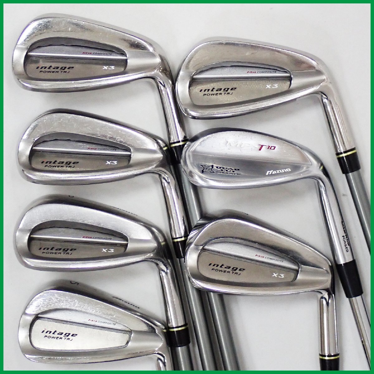 ★Mizuno/ミズノ ゴルフクラブ 7本セット/MP T10 ウェッジ 58-10/インテージ X3 チタンフェース アイアン #5～9・PW&2181200053
