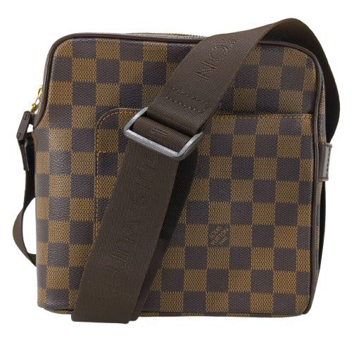 LOUIS VUITTON ルイ・ヴィトン オラフPM ダミエ ショルダーバッグ 斜め掛け ポシェット ブラウン系 レザー N41442