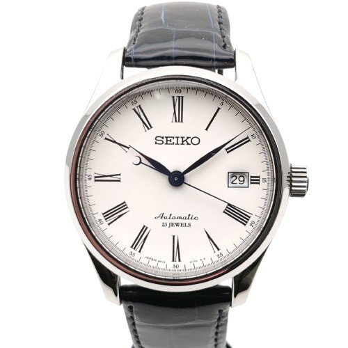 【美品】 SEIKO セイコー PRESAGE プレザージュ 6R15-02P0 SARX019 23石 デイト 白文字盤 腕時計 メンズ 自動巻き 動作品 中古