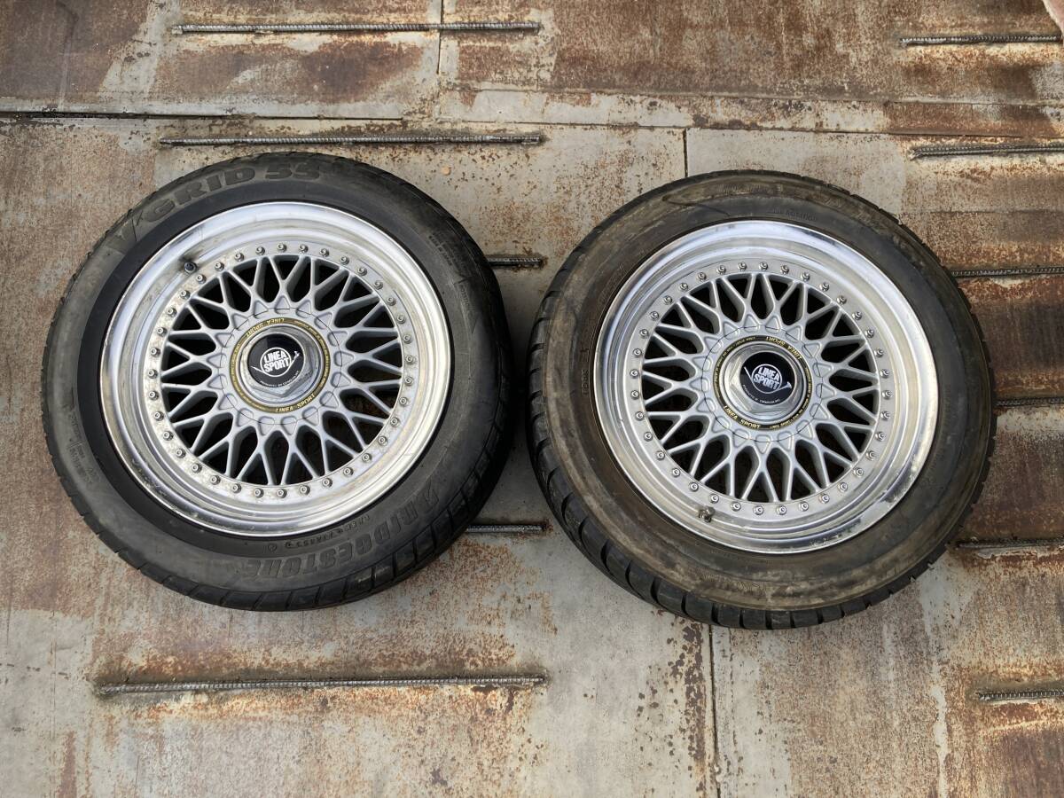 リネアスポーツ アルミホイル 2本セット ホイール 16インチ 16×7JJ+33 PCD 114.3（4穴.5穴）タイヤサービス品 205/55-16 2014年 管26435