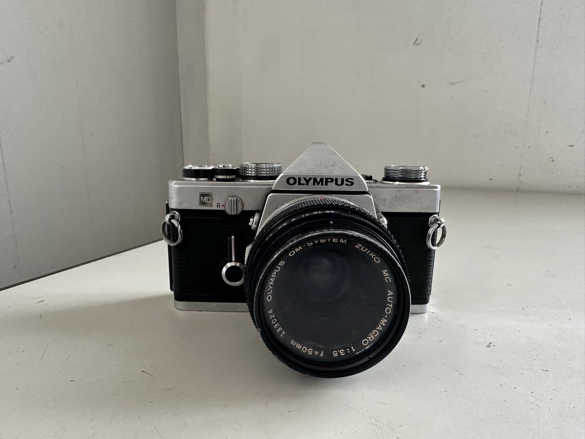 OLYMPUS オリンパス OM-1 一眼レフフィルムカメラ / レンズ OM-SYSTEM ZUIKO MC AUTO-MACRO 1:3.5 f=50mm 現状品　ジャンク