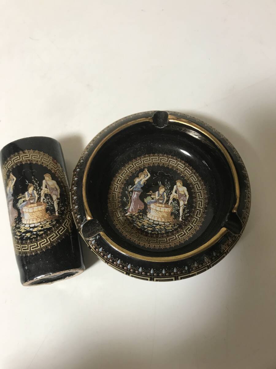現状品　ギリシャ製　飾り皿　灰皿　小物入れ　adis 24.C GOLD 【1MI60121201】