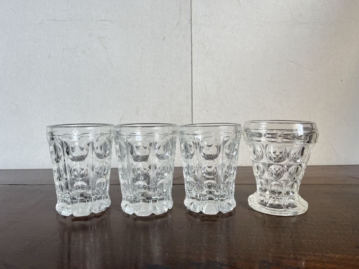 希少 昭和レトロ グラス パフェグラス 肉厚 ヴィンテージ 喫茶店 当時物 レトロ アンティーク 古道具 