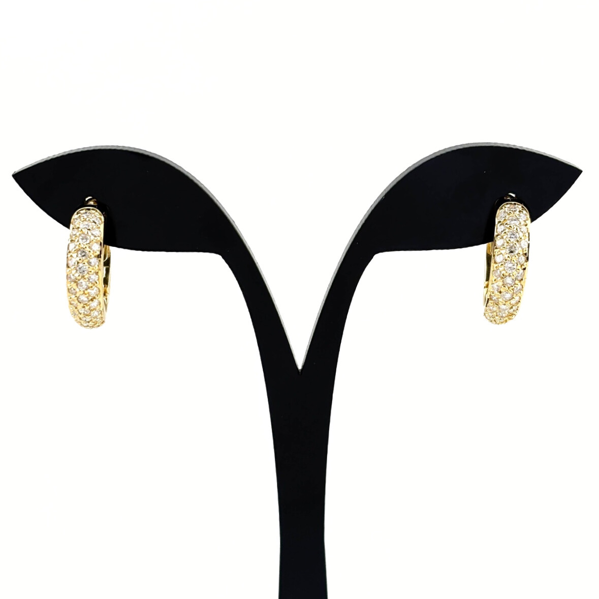 メレダイヤ デザインピアス YG イエローゴールド イヤリング K18 ダイヤモンド レディース 【中古】