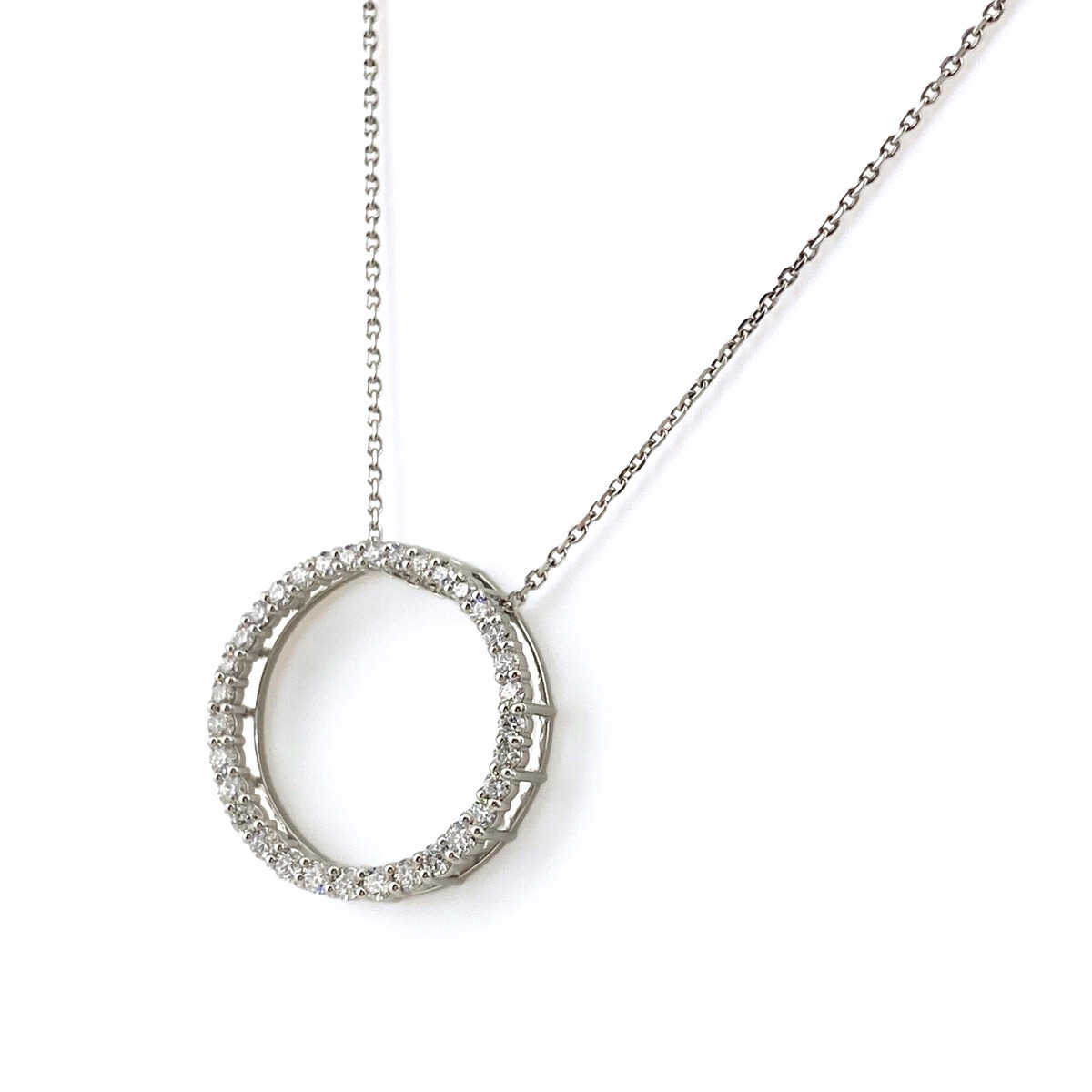 メレダイヤ デザインネックレス プラチナ ペンダント ネックレス Pt950 Pt850 ダイヤモンド レディース 【中古】