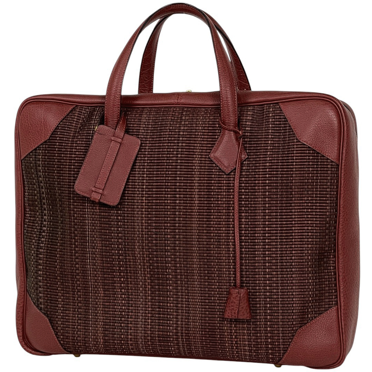 【在庫一掃】 エルメス ヴィクトリア 45 ブリーフケース ハンドバッグ ビジネスバッグ クリノラン ルージュアッシュ □G 【中古】