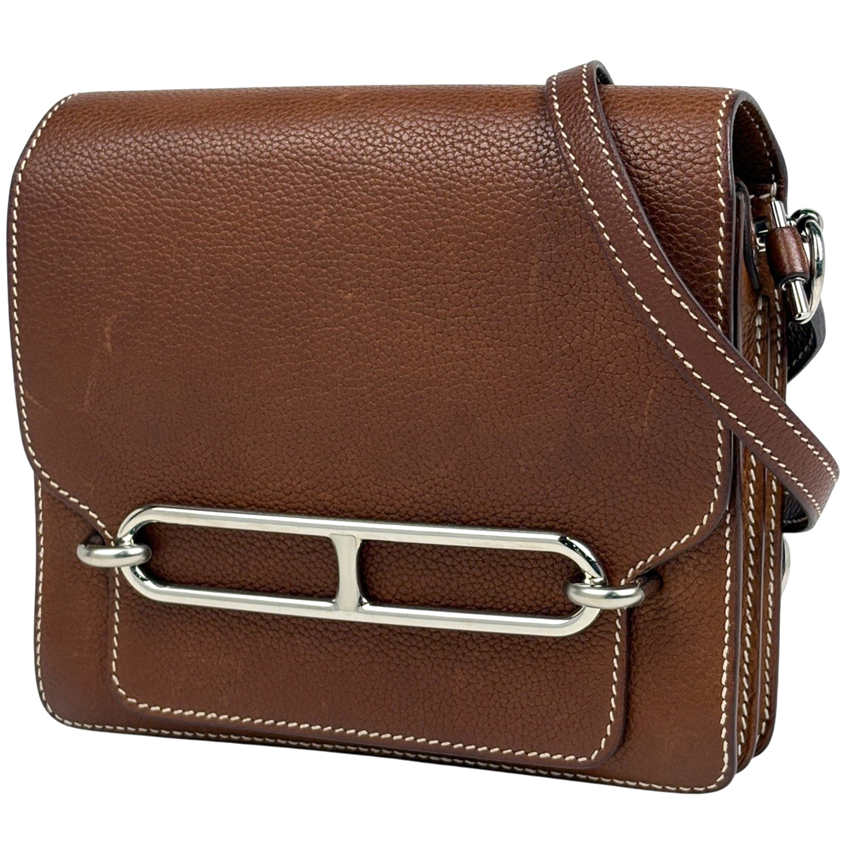 エルメス HERMES サック ロウリス ミニ ルリ シェーヌダンクル ショルダーバッグ エバーカラー ゴールド C レディース 【中古】