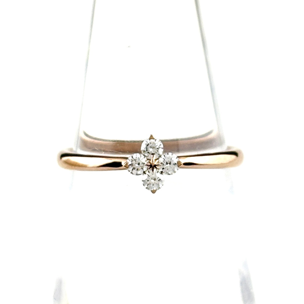 スタージュエリー STAR JEWELRY メレダイヤ デザインリング PG ピンクゴールド 指輪 リング 9号 K18 ダイヤモンド レディース 【中古】