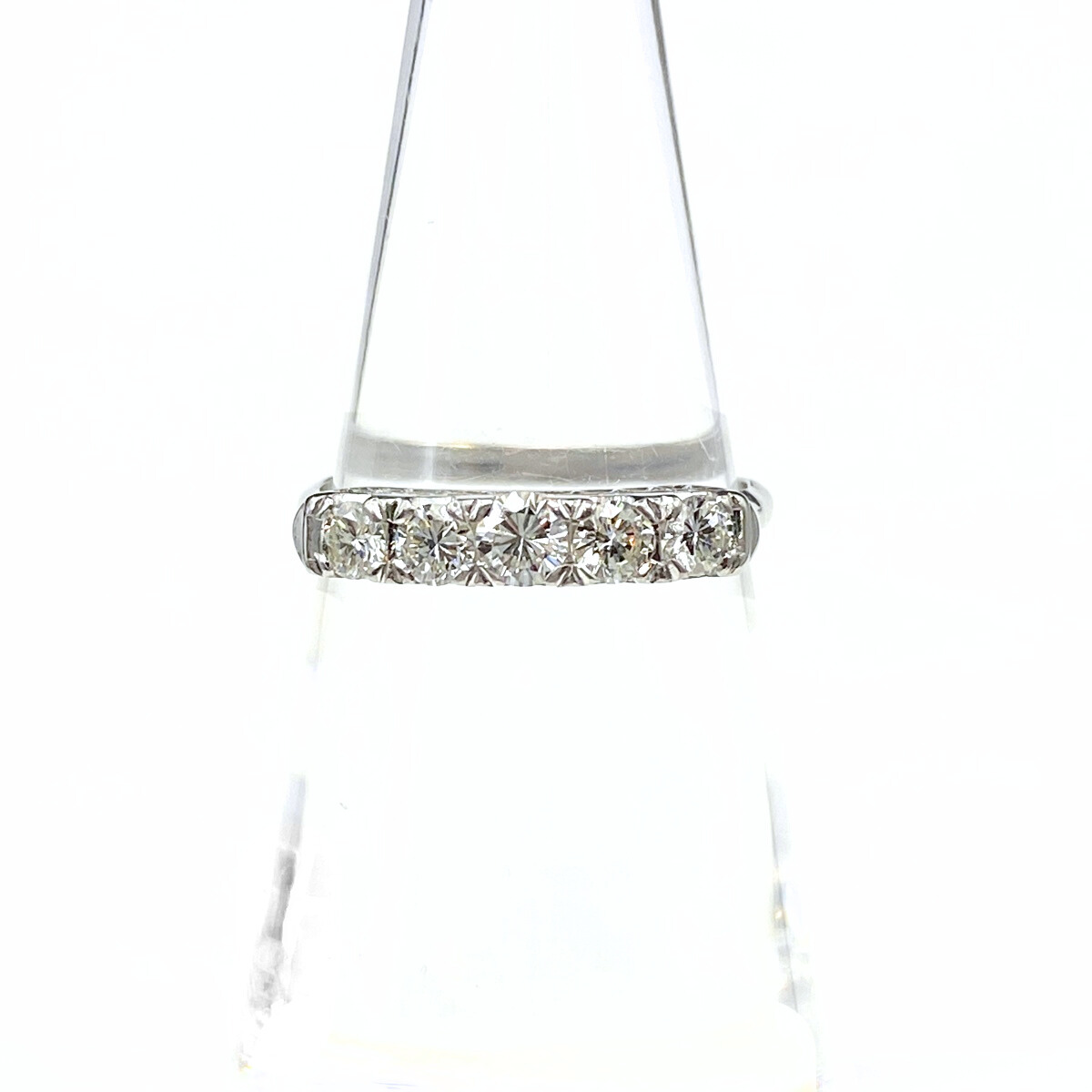 メレダイヤ デザインリング プラチナ 指輪 リング 11号 Pt900 ダイヤモンド レディース 【中古】