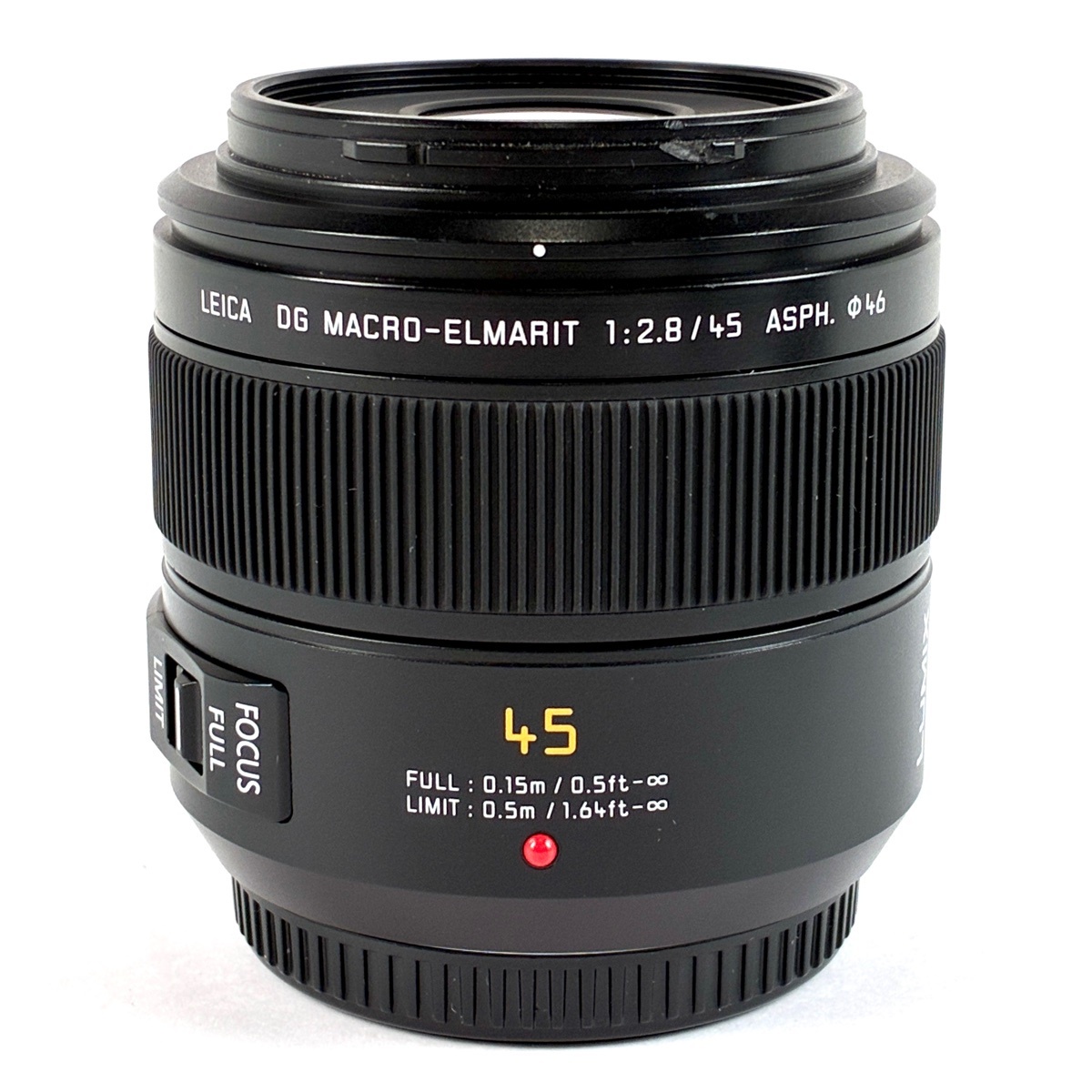 【在庫一掃】 パナソニック LEICA DG MACRO-ELMARIT 45mm F2.8 ASPH. O.I.S. H-ES045 一眼カメラ用レンズ（オートフォーカス） 【中古】