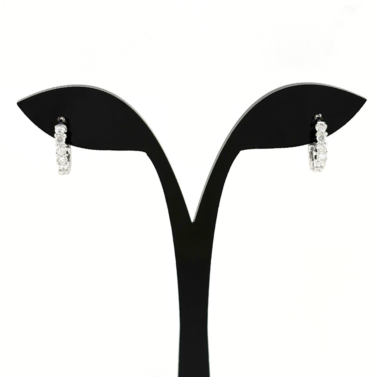 メレダイヤ デザインピアス WG ホワイトゴールド ピアス K18 WG ダイヤモンド レディース 【中古】