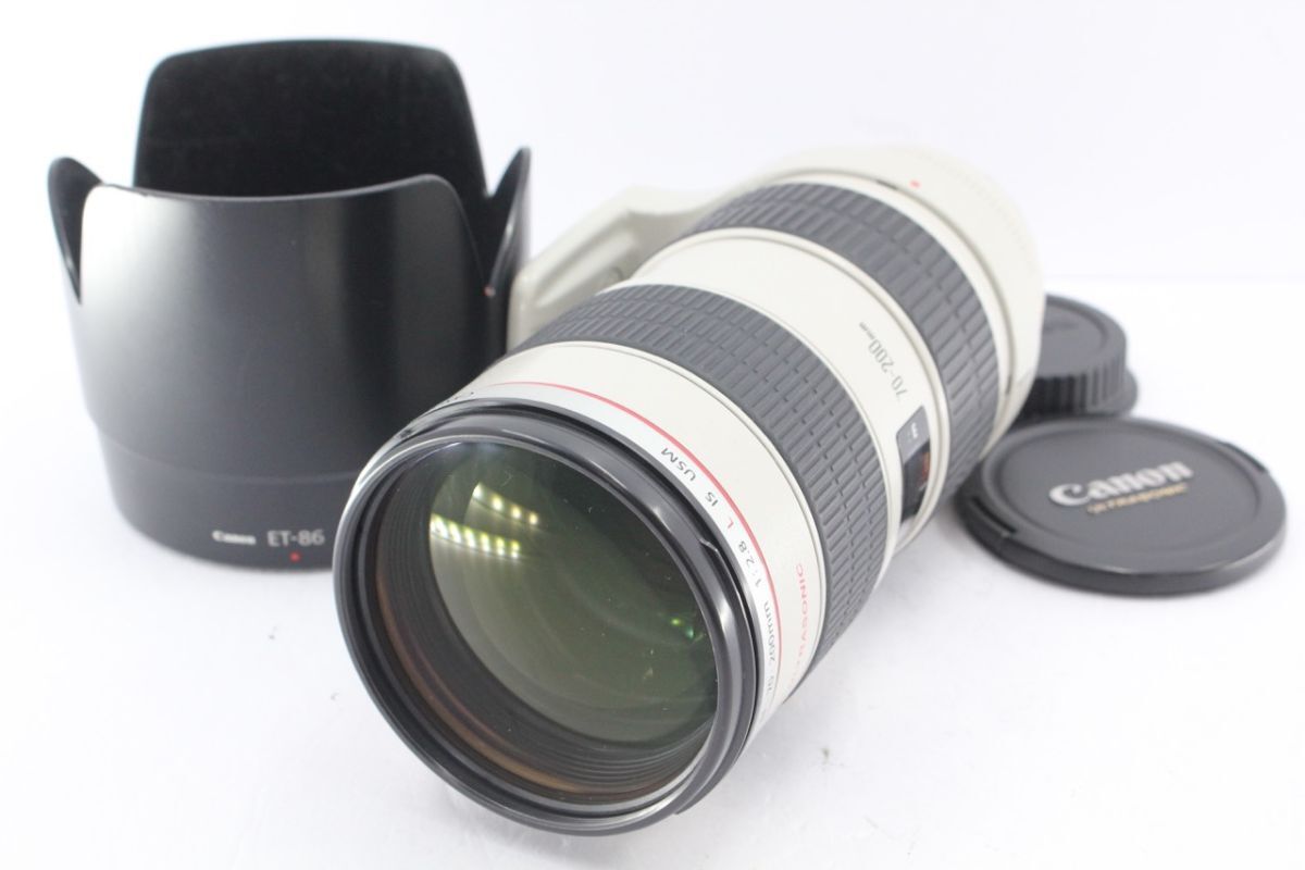 ★特上品★キヤノン CANON EF 70-200mm F2.8 L IS USM 《キャップ フード 付き》 A6368