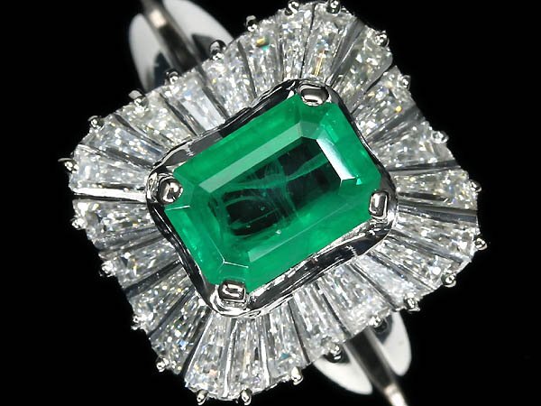 7GZ16893SS【売り切り】新品仕上【RK宝石】≪Emerald≫ 極上エメラルド 大粒0.84ct 極上ダイヤモンド 1.00ct Pt900 超高級リング ダイヤ