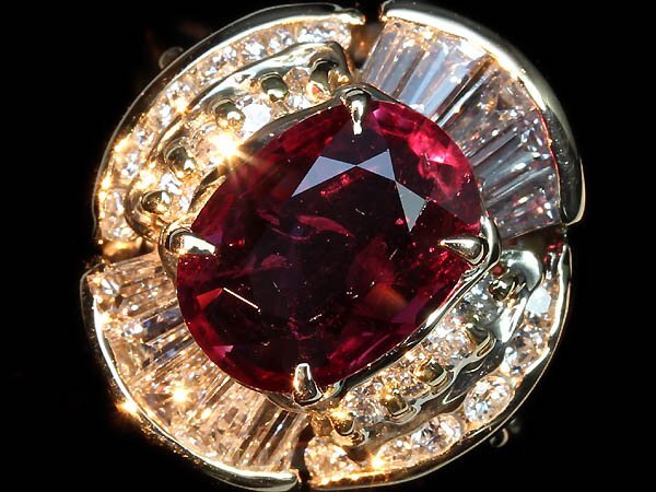 .ZL13461S【売り切り】新品【RK宝石】≪RUBY≫ タイ産 極上ルビー 大粒1.45ct 極上ダイヤモンド 総計0.81ct Pt900 K18 超高級リング ダイヤ