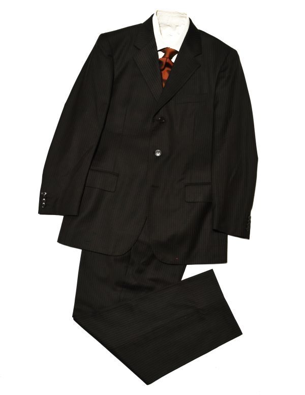 303★未使用級★Ermenegildo Zegna TROFEO ゼニア★ブラウン茶ストライプ一目でわかる美しい光沢高級光沢着心地良い素敵シングルスーツ48ML