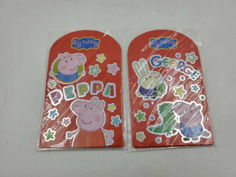 即決 新品 未使用 ペッパピッグ Peppa Pig お年玉袋 お正月 ポチ袋 紅包袋 2点セット Type C II Sun Hing Toys 香港 正規品 全12枚