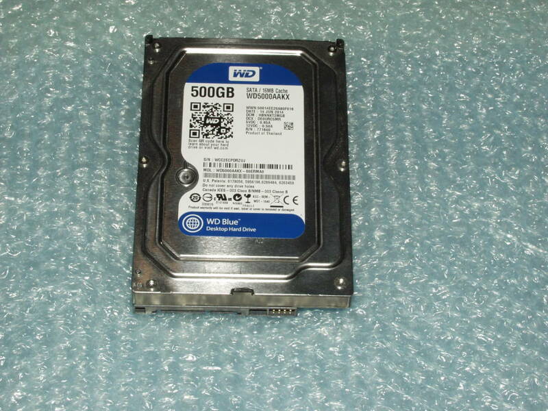 ■□Western Digital 3.5inch 500GB SATA-HDD WD5000AAKX 中古品4□■