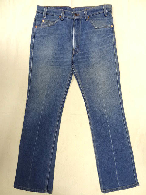 ② LEVIS リーバイス 517 ストレッチ デニム ブーツカット フレア パンツ USA製 オレンジタブ インディゴ ベルボトム レア 希少 アメリカ