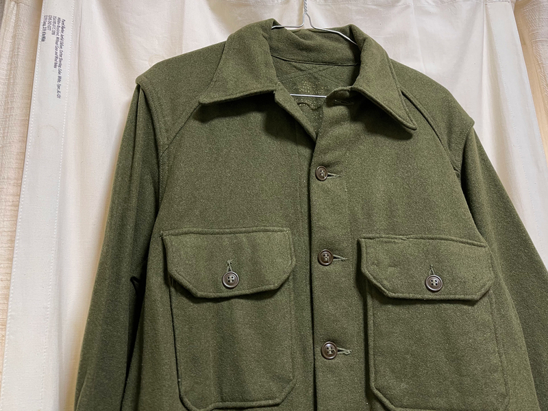 1950年代☆米軍放出 朝鮮戦争採用 アメリカ軍 ウールシャツジャケット ミリタリービンテージ古着