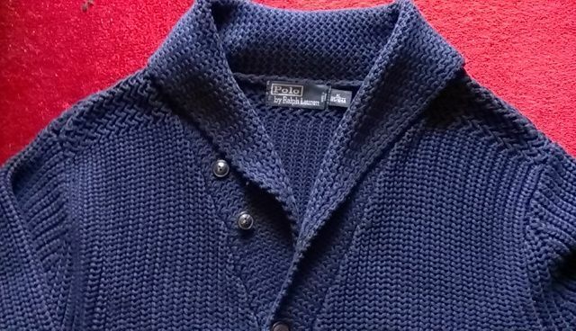 ● POLO RALPH LAUREN ポロ ラルフ ローレン （ メンズ） 綿 ニット ショールカラー カーディガン★未使用・XLサイズ