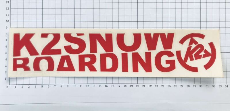 K2 SNOWBOARDING RED JUMBO ダイカットステッカー ケーツースノーボーディング赤 特大 切り抜きステッカー