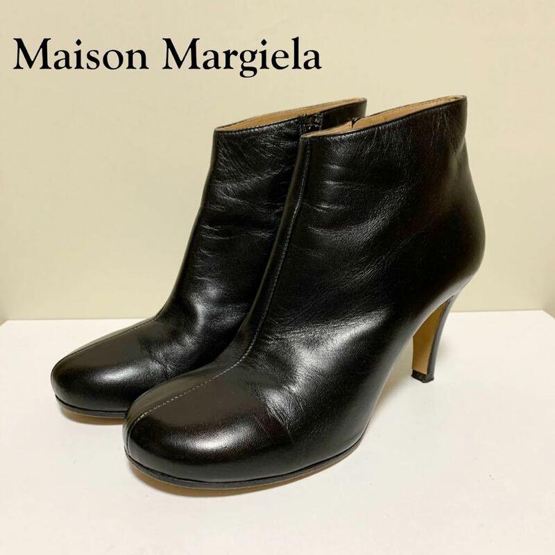 ☆良品 メゾン マルジェラ Maison Margiela サイドジップ ショートブーツ 黒 sizd 36 イタリア製 足袋 ブーティ