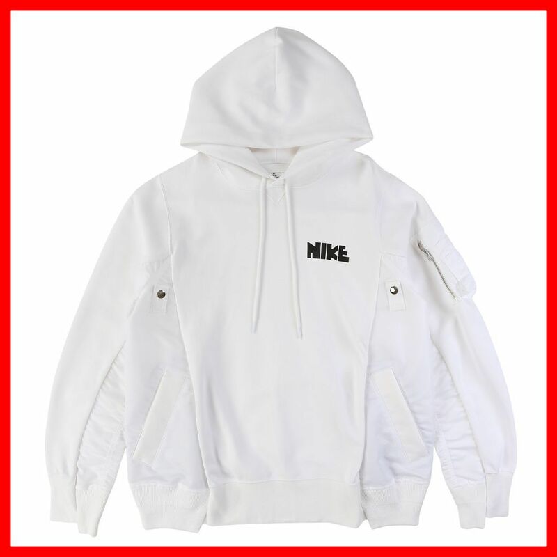 国内正規 NIKE×SACAI NRG HOODIE PARKA WHITE size M 未開封新品 フーディー パーカー 白