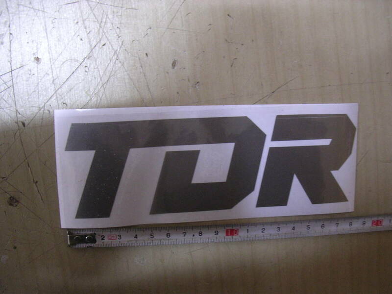 ヤマハ　TDR　ステッカー　デカール　銀　18cm