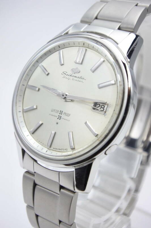 ☆☆☆1963～4年製造 ＳＥＩＫＯ セイコーマチック セルフデータ 39石 J13085 自動巻紳士腕時計 当時最高機能高級品 純正SEIKOベルト 美品