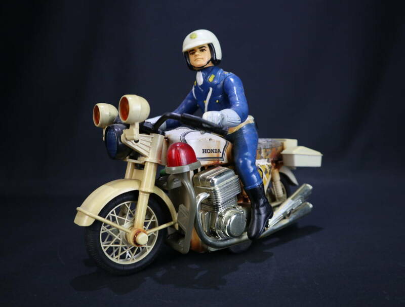 昭和レトロ・ブリキのポリスバイク・ハンダ・日本製