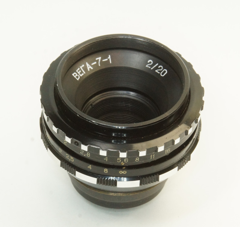 ソ連 LZOS製 VEGA-7-1 2/20 1NA-501 kiev-16U M32 1969年 星形絞 ゼブラ キリル文字 16mmムービー