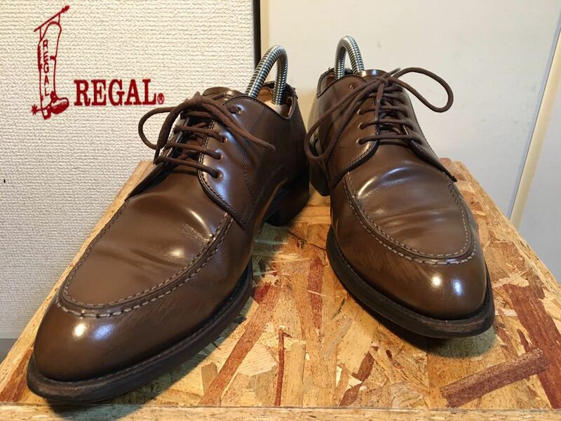 631)REGAL リーガル　Uチップ　ビジネスシューズ　　24.0cm ダークブラウン