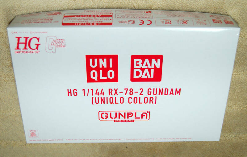 プラモデル ガンダム ユニクロ 限定版 HGUC RX-78-2 GUNDAM 非売品 機動戦士ガンダム ガンプラ Uniqlo Color 1/144 日本製 MADE IN JAPAN