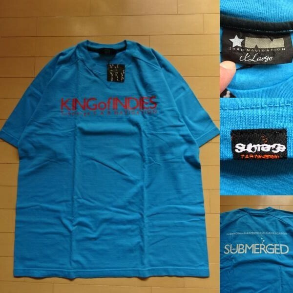 未使用【SUBMERGE】KING of INDIES Tシャツ ブルー SIZE:XL (サブマージ,tarcom,tbr,ティーエーアール)