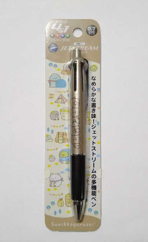 送料無料★すみっコぐらし 多機能ペン ジェットストリーム4&1 ゴールド 4色ボールペン 0.7mm シャープペン 0.5mm JETSTREAM4&1 PP42201