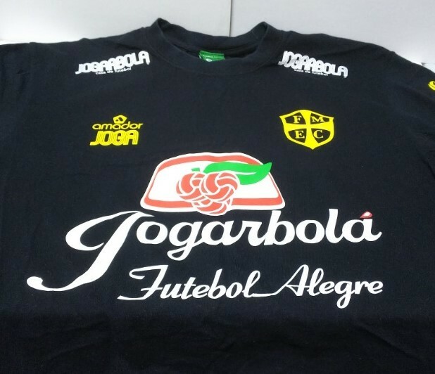 2006 日本製 JOGARBOLA amador フットボール Tシャツ 半袖 黒 ブラジル『巨大キリスト像』前後袖プリント XL・身幅約57cm※USED品