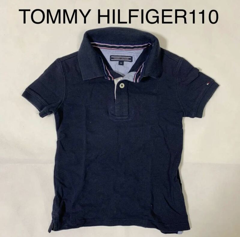 TOMMY HILFIGER 110 半袖 ポロシャツ 濃紺 トミーヒルフィガー 男の子 キッズ ブランド 子供服