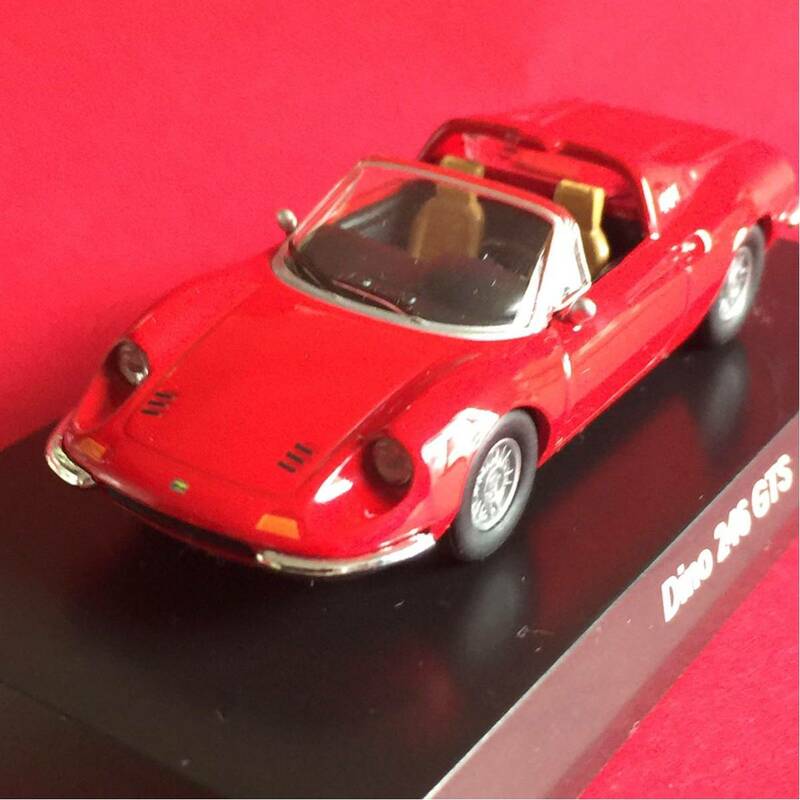 京商 1/64 Ferrari Ⅳ Dino 246 GTS Red 改 内装塗装等