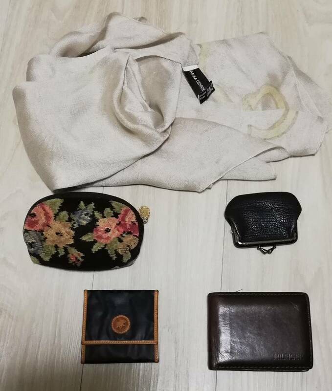 5点セット ARMANI 毛布 hilfiger 財布 HUNTING WORLD 小銭入 LA 財布