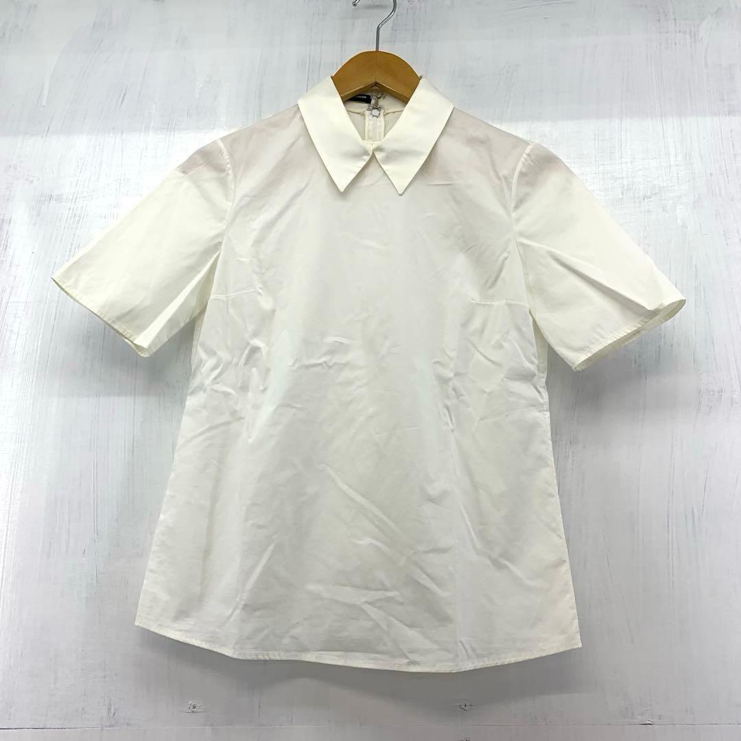 72◆NE/JIL SANDER NAVY バックジッププルオーバーシャツ サイズ:32 0120-4