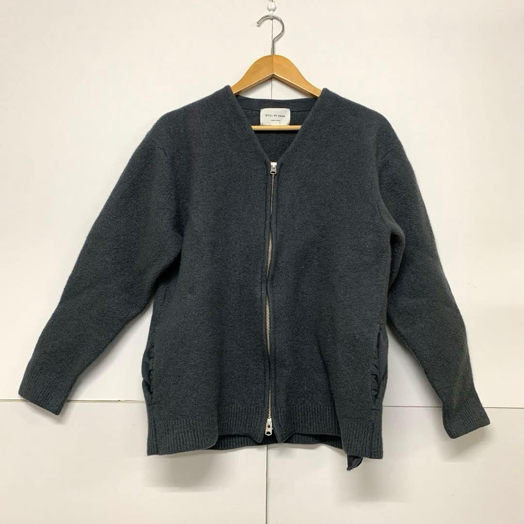 67◆80/STILL BY HAND ジップアップニットブルゾン サイズ:48 0120-15