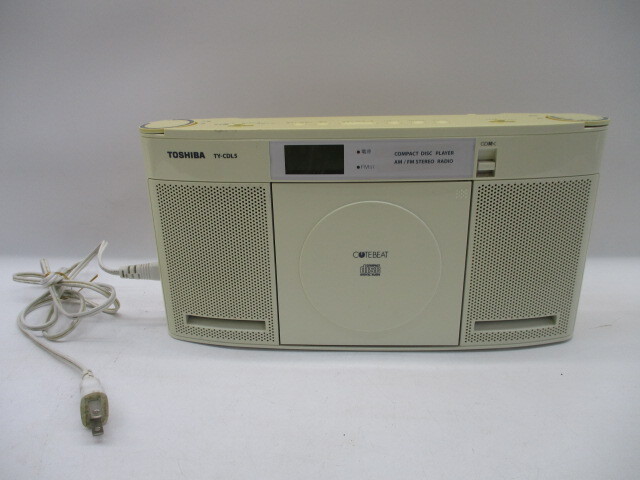 ★手0444 TOSHIBA CDラジオ TY-CDL5 COMPACT DISK PLAYER ホワイト 92512221