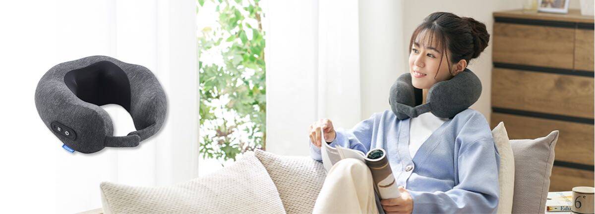 【新品】マシュア　手ぶらネックマッサージャー T24　M-004 旅行 枕 飛行機